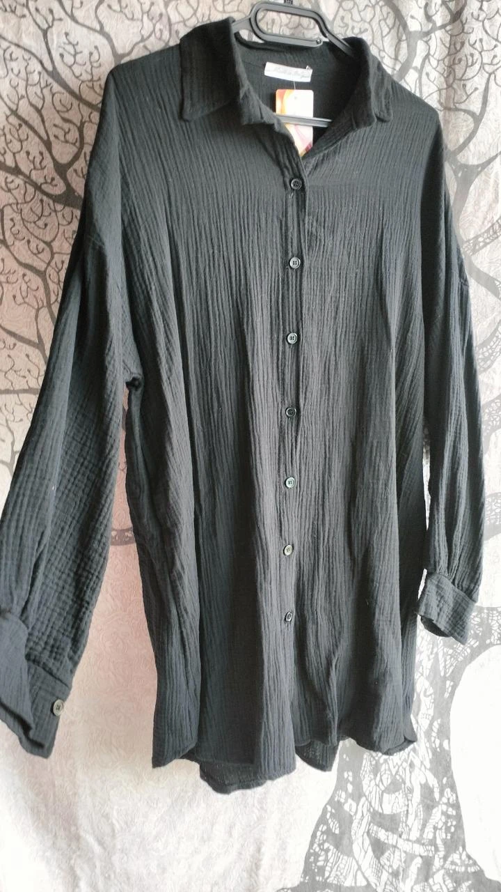 longue chemise noire